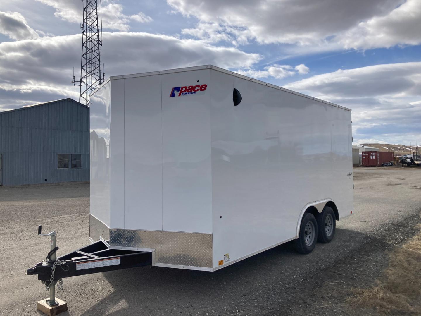 2024 Pace , located at 310 West 1st Ave, Big Timber, MT, 59011, (406) 860-8510, 45.833511, -109.957809 - New Pace American Outback Deluxe 81/2 x 16 Enclosed Cargo, 7k GVW, 81" rear door opening height with beavertail, bonded sides (no screws), v-nose, rear ramp door, 32" side door, (2) 3.5k axles, electric brakes on both axles, LED lights, high performance floor and sidewall material, 16" on center sid - Photo#3